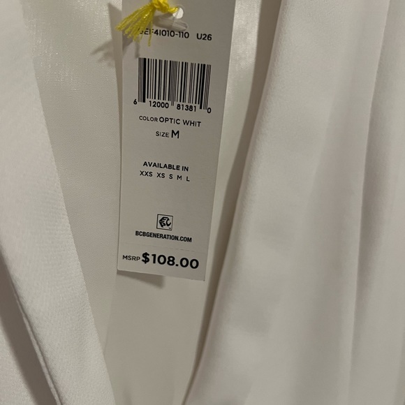 NWT BCBG Generation White Vest Medium - Picture 4 of 7